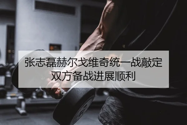 张志磊赫尔戈维奇统一战敲定 双方备战进展顺利
